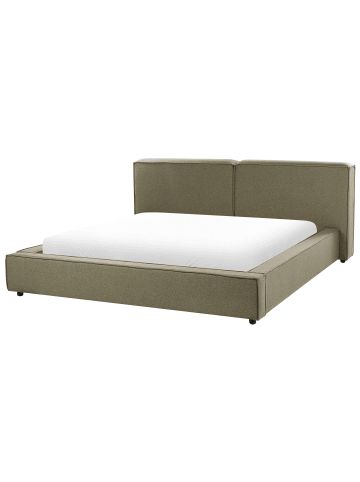Beliani 2-tlg Doppelbett LINARDS in Grün/Schwarz