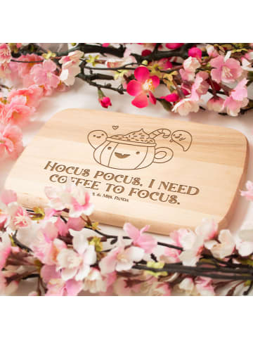 Mr. & Mrs. Panda Holz Vesperbrett Kaffee Gespenst mit Spruch in Transparent