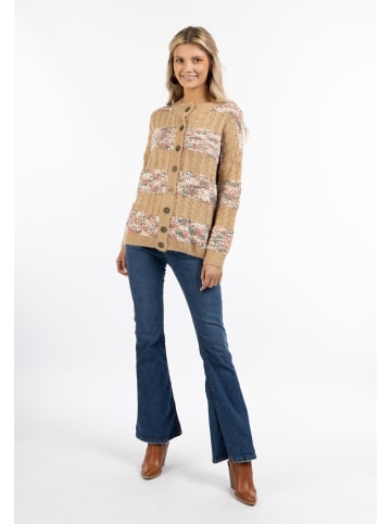 usha FESTIVAL Damen Damen Strickjacke Mit Knöpfen in Rauchmint Mehrfarbig