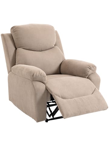 HOMCOM Relaxsessel in Beige 93L x 85B x 105H cm