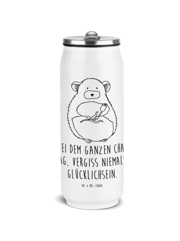 Mr. & Mrs. Panda Getränkedose Chinchilla Blume mit Spruch in Weiß