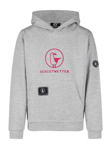 SCHIETWETTER SCHIETWETTER Hoodie Logoprint Toni in grey mel/neon pink
