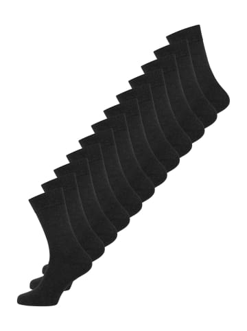 Nur Die  Basicsocken Baumwolle Business Socke Unifarben in anthrazitmelange