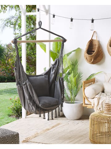 Beliani Hängesessel BONEA in Grau - (W) 95 x (H) 125 x (L) 55 cm