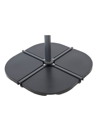 ebuy24 Sonnenschirmständer Leeds Schwarz 47 x 47 cm
