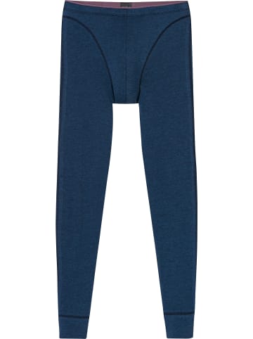 Schiesser 95/5 Baumwolle, Single-Jersey Unterhose, lang in blau