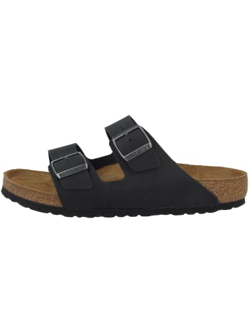 Birkenstock Sandale Arizona SFB geöltes Nubukleder Weichbettung normal in schwarz