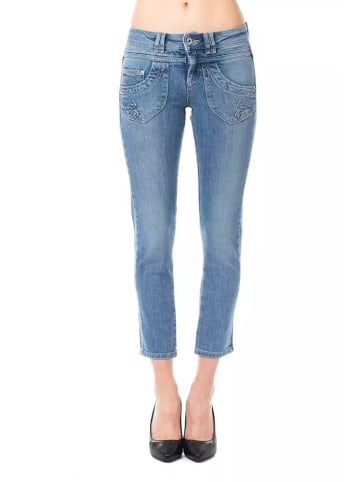 Ungaro Fever Blau Hell Baumwolle Damen Capri Jeans