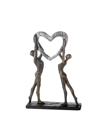 GILDE Skulptur Victory bronzefarben, silberfarben - (H) 37 cm