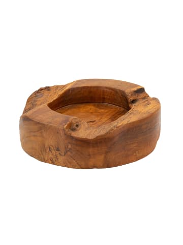 Mauro Ferretti Braune, leere Holztasche, 21 x 6 cm Ø