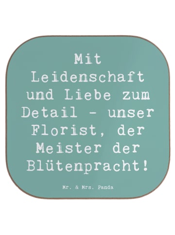 Mr. & Mrs. Panda Coaster Spruch Florist Kunst mit Spruch in Meeresbrise