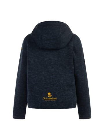 Schmuddelwedda Jungen Strickfleecejacke in Marine Melange