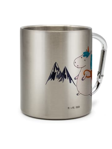 Mr. & Mrs. Panda Edelstahlbecher Einhorn Bergsteiger ohne Spruch in Silber
