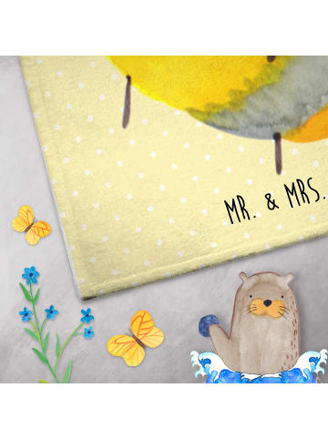 Mr. & Mrs. Panda Handtuch Biene Blume ohne Spruch in Gelb Pastell