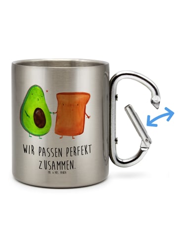 Mr. & Mrs. Panda Thermobecher Avocado Toast mit Spruch in Silber