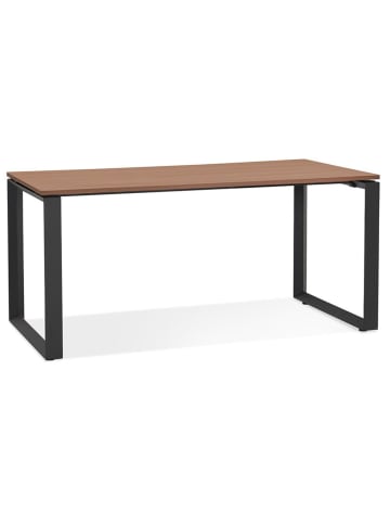 KADIMA DESIGN Schreibtisch 160x80 cm, Arbeitstisch praktisch Design in Braun-Schwarz