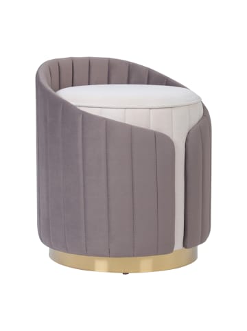 Kayoom Hocker Corvin 100 in Elfenbein / Taupe