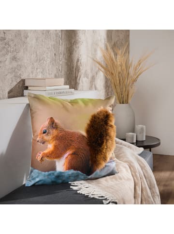 REDBEST Nicky-Velours Kissenhülle in braun