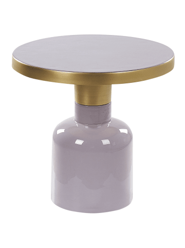 Beliani Beistelltisch LOMITA in Violett/Messing - (W) 45 x (H) 45 x (L) 45 cm