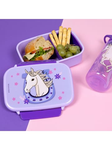 COFI 1453 Magic Horse Brotdose blau Kinder Lunchbox Pausenbox für Alltag in Lila
