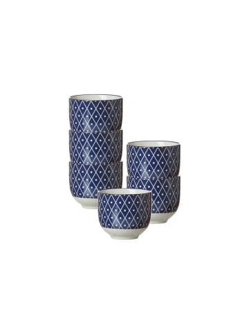 Ritzenhoff & Breker 6er Set Teebecher Royal Reiko in Blau-Weiß 150 ml in blau-weiß