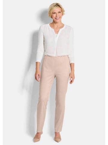 GOLDNER Kurzgröße:  Jerseyhose mit Schlupfbund in stein