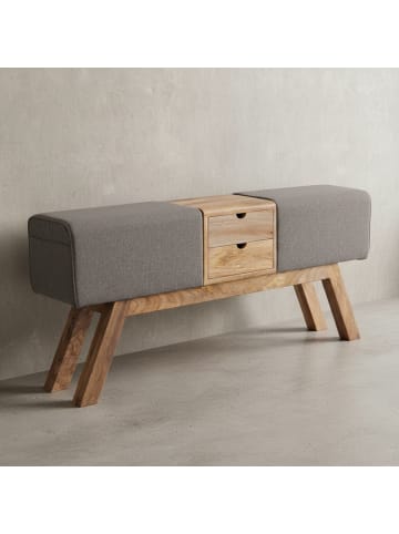 KADIMA DESIGN Design Turnbock Sitzbank mit Schubladen 120x56x30 cm