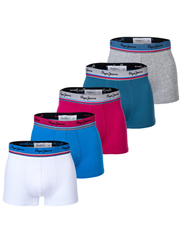 Pepe Jeans Boxershort 5er Pack in Blau/Pink