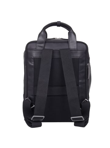Strellson Brick Lane Rucksack Leder 42 cm Laptopfach in black