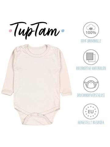 TupTam Jungen Baby Body Langarm 5er Pack in blau/beige