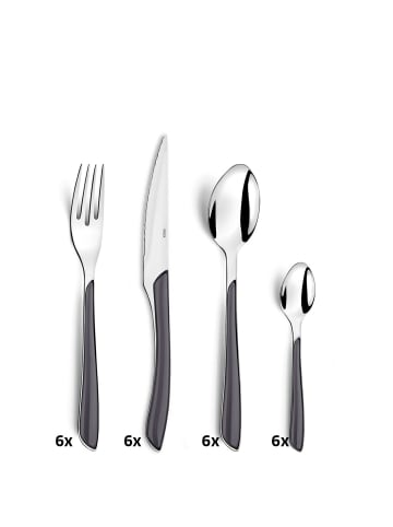 Amefa 24-tlg. Besteckset ECLAT in grau