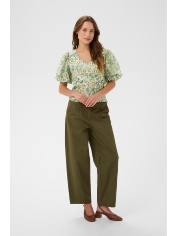 SAINT TROPEZ Kurzarm-Bluse RainieSZ Fitted in Vallarta Blue Brushed Blooms