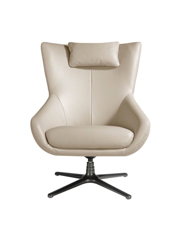 Angel Cerdá Drehbarer Sessel 5090 in Taupe Grau / Anthrazitgrau – (B)76 x (H)90 x (T)100 cm