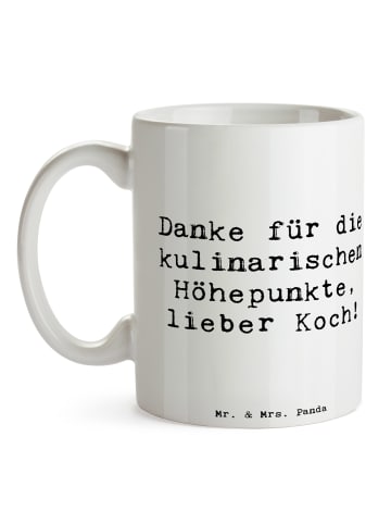 Mr. & Mrs. Panda Teetasse Spruch Koch Dankeschön mit Spruch in Weiß