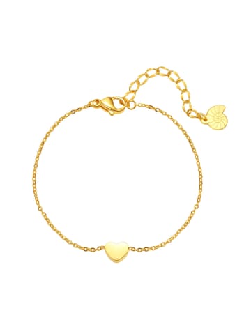 Hey Happiness Vergold. Armband Herz Edelstahl in Gold