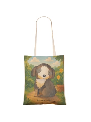 Mr. & Mrs. Panda Einkaufstasche Hund Entspannen Design ohne Spruch in Weiß