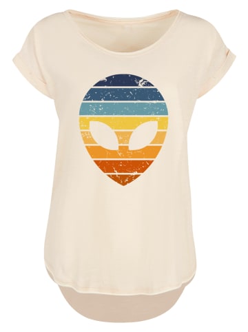 F4NT4STIC Long Cut T-Shirt Alien Sonnenuntergang Retro in Whitesand