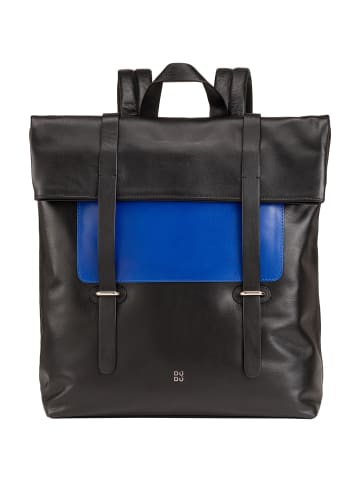 DuDu Rucksack Leder 36 cm schwarz