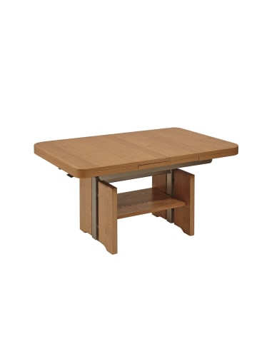 58 aufm Kessel COUCHTISCH Cassandra höhenverstellbar ausziehbar 90x60x56 Wildeiche