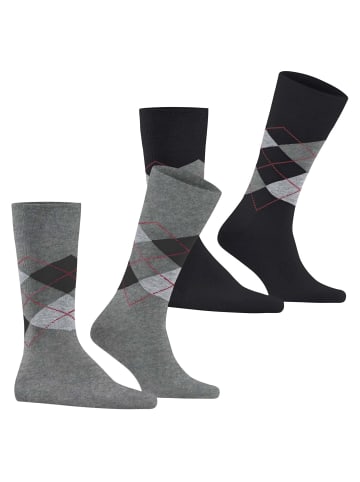 Burlington Socken 2er Pack in Schwarz/Grau