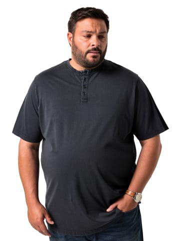 Men Plus Kurzarm T-Shirt in navy blau