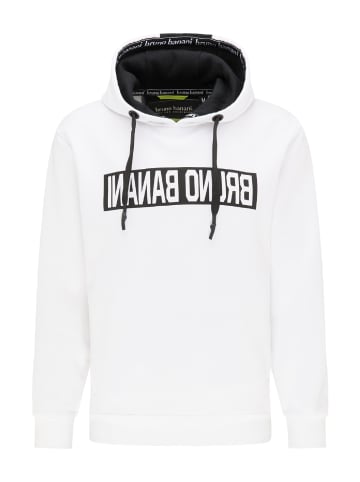 Bruno Banani Hoodie ohne Reißverschluss HOWARD in Weiß