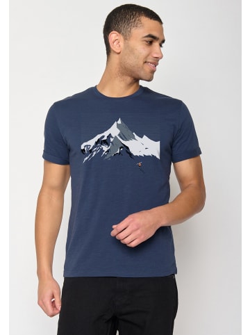 GreenBomb T-Shirt Nature Mountain Ski in Marineblau