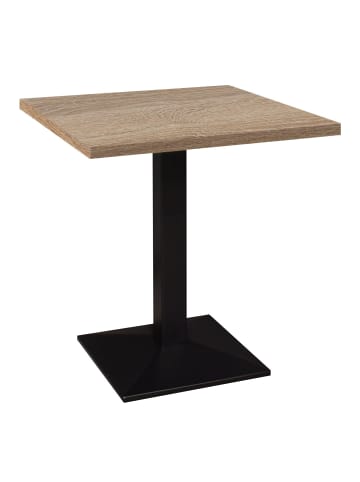 58 aufm Kessel BISTROTISCH Ekzuperiia 70x70x75 schwarz matt/eiche sägerau