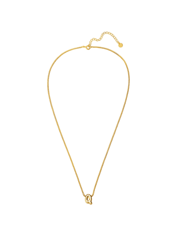 Glanzstücke München Kette Buchstabe Q aus Sterling Silber in gelbgold