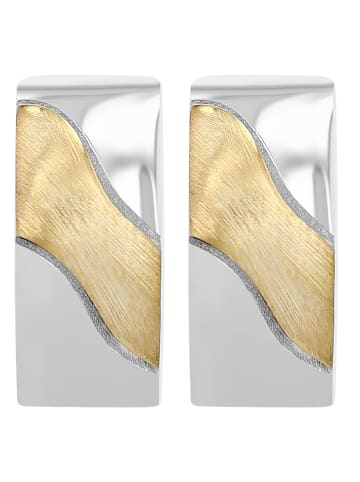 Adeliás Damen Ohrringe – Creole aus 925 Silber in silber