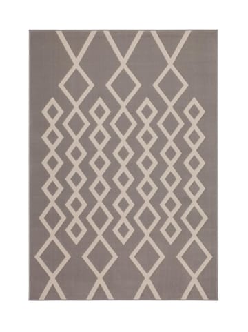 Kayoom Kurzflor Teppich Lina 425 in taupe - elfenbein - rechteckig