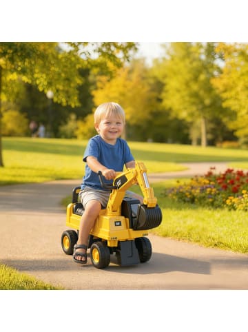HOMCOM Sitzbagger Rutschauto 1-3 Jahre Gelb