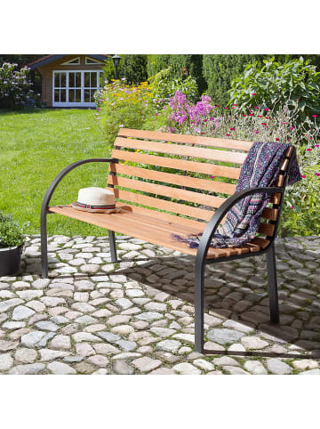 home24 Gartenbank Triest in Braun / Schwarz