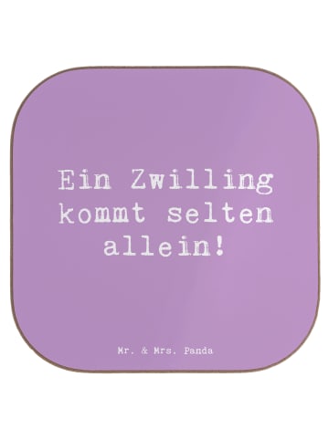 Mr. & Mrs. Panda Holz Untersetzer Spruch Zwillingsgeschwister Li... in Lavendeltraum